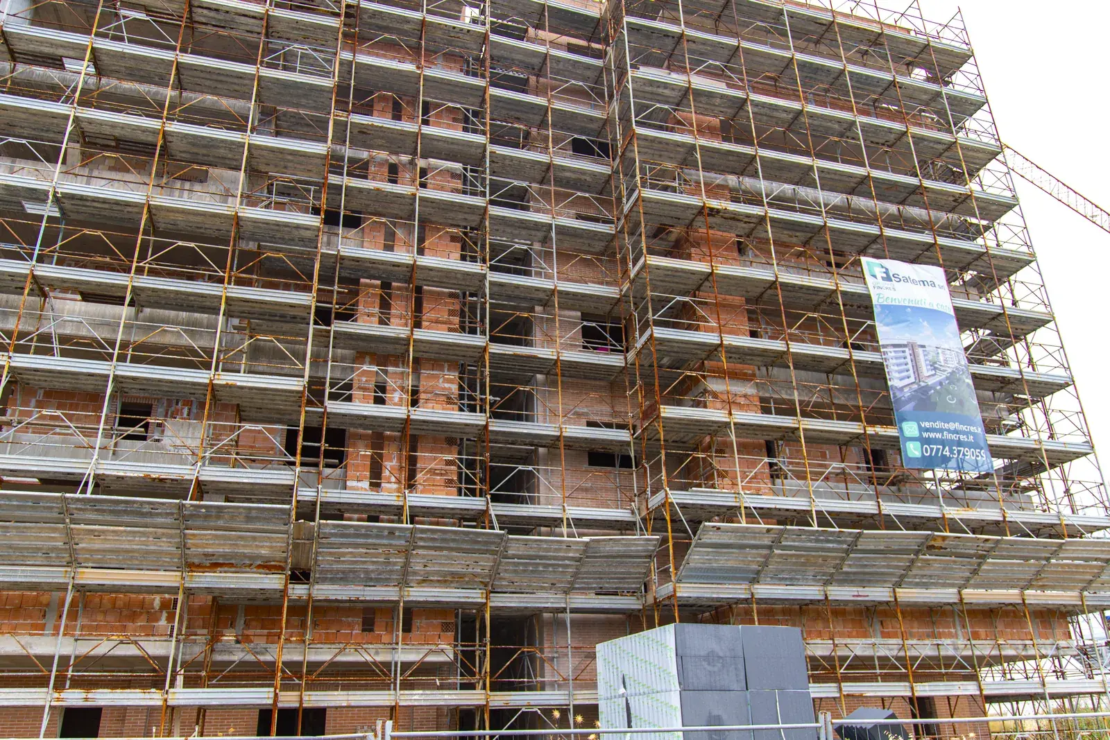 Il cantiere di Residenze Il Centro a Guidonia Montecelio