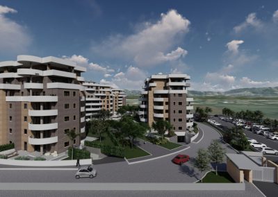 La Primula — facciata nord, complesso residenziale 132 appartamenti Guidonia