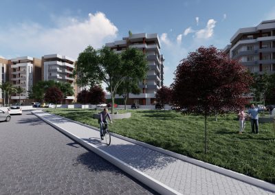 Residenze Il Centro — area verde condominiale e spazi comuni